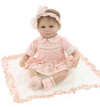 40cm Silicone Vinyl Reborn Baby Toy Doll Play House Toys Lovely 16" Newborn Baby Toy Birthday Christmas Gift Girl Brinquedos 2024 - buy cheap