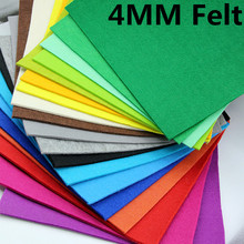 1PC 30*30 Nonwoven Fabric Felt DIY Sewing Toys Crafts Gift Solid Color Polyester Nonwoven Felt 4MM Thickness Home Decoration 2024 - buy cheap