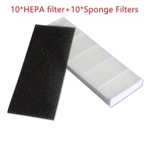 Filtro hepa + 10 filtros de esponja, para chuwi ilife a4 robô aspirador de pó ilife a4s a6 a4, limpador de robô aspirador de pó, 10 * 2024 - compre barato