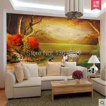 Custom large mural of European painting Swan television personality living room bedroom restaurant background wallpaper 2024 - buy cheap