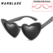 WarBLade-Gafas de sol polarizadas con forma de corazón para niños y niñas, lentes de silicona con protección UV400, espejo de niño y bebé, TR90 2024 - compra barato
