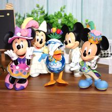 Disney-figuras de acción de Mickey y Minnie, juguetes de plástico para decoración de tartas, animales de dibujos animados, regalos, 5 unids/lote, 11-13cm 2024 - compra barato