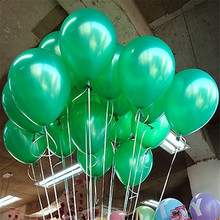 10 шт./лот 10-дюймовые латексные воздушные шары с зеленым жемчугом, 21 цвет, надувной круглый воздушный шар, украшение для свадьбы, вечеринки в честь Дня Рождения 2024 - купить недорого