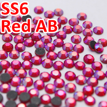 SS6 1,9-2 мм, 1440 фотоэлемент AB красный DMC Горячая фиксация плоские стразы, скользящие железные кристаллы для одежды камни Сделай Сам детали 2024 - купить недорого
