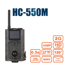 Câmera para monitorar animais selvagens, filmadora móvel de trilha, vida selvagem, 2g mms smtp, sms, 16mp, 1080p, fotoarmadilha sem fio, hc550m 2024 - compre barato