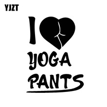 YJZT 10*13.2CM Words I Love Yoga Pants Sexy Black/Silver Fashion Design Car Sticker Vinyl Decal Zero Defect C20-0565 2024 - buy cheap