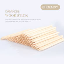 100 Pcs Nail Art Design Orange Wood Stick Sticks Cuticle Pusher Remover Manicure Pedicure Care 2024 - buy cheap
