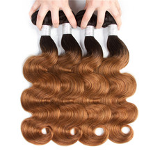Ombre Blonde Human Hair Bundles Body Wave Hair 3/4 Bundles Deals Wet And Wavy Brazilian Weave Bundles Remy Human Hair Extensions 2024 - buy cheap