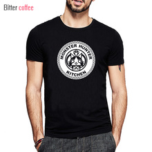 Hot Sale Brand Men Tshirt Monster Hunter Funny Cartoon Spoof Men T Shirt Tshirt Fashion New Short Sleeve Cotton O-Neck T-shirt 2024 - buy cheap
