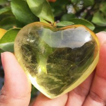 5 см хрустальное сердце красивый натуральный цитрин кварцевый драгоценный камень сердце Исцеление 2024 - купить недорого