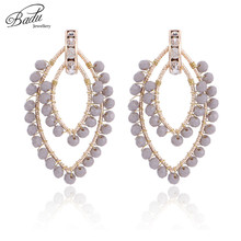 Badu Geometric Stud Earrings for Women Crystal Crochet Big Statement Earring for Party Elegant Fashion Jewelry Dropshipping 2024 - buy cheap