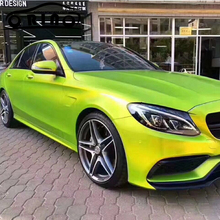 High Quality Pearl Matte Metallic Vinyl Lemon Green Metal Car Wrap Film With Air Bubble Free Vehicle Wrapping Foil 1.52x20m/Roll 2024 - buy cheap