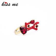 Summer Classical Women Jewelry Hot Sale One Retro Irregular Enamel Branches Women Ring Factory Wholesale 2024 - buy cheap