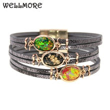 WELLMORE women bracelets 10 colors leather bracelets boho style charm bracelets for women jewelry wholesale drop shipping 2024 - buy cheap