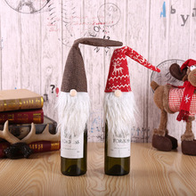 1pc Christmas Decorations for Home Santa Claus Wine Bottle Cover Snowman Stocking Gift Holders Xmas Navidad Decor New Year 2024 - buy cheap