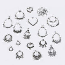 Hot Sale 10pcs/lot Vintage Fashion Silver Color Charm Metal Pendant for DIY Earring Choker Necklace Jewelry Findings Making 2024 - buy cheap