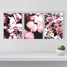 Cuadros Elegant Peony Flower Wall Art On Canvas Painting Plant Posters And Prints Leafs Modern Wall Pictures For Living Room 2024 - buy cheap