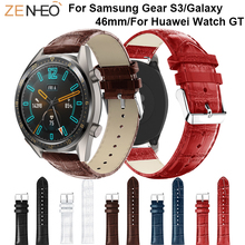 Correa de cuero para Samsung Gear S3 Frontier, pulsera clásica, reemplazo para Huawei Watch GT, banda de reloj, ocio y comodidad 2024 - compra barato