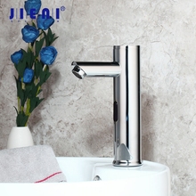 Jieni-torneira cromada com sensor automático, pia do banheiro, torneira dourada, água quente e fria, torneira com sensor de toque 2024 - compre barato