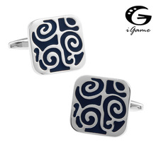 iGame Fashion Cuff Links Quality Brass Material Blue Color Totems Design Free Shipping 2024 - buy cheap