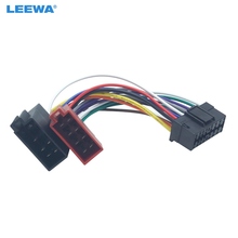 Leewa-cablagem adaptador para rádio automotivo, cd/dvd, iso, para sony peugeot, áudio, vídeo, 2 cabeças, alto-falante, fio de conexão 2024 - compre barato