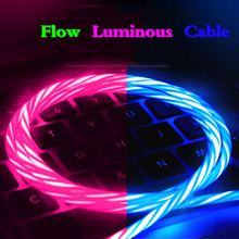 LED Flow Luminous Micro USB Type C Charging Cable for samsung galaxy a50 s10 s9 s8 J3 J5 J7 A3 A5 A7 A8 A9 2017/2016/2018 Cabel 2024 - buy cheap