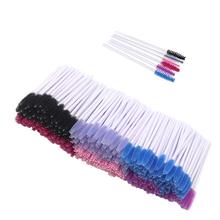 1000 Pack Disposable Eyelash Brushes Mascara Wands Bulk for Extension Lash Brush Wand Applicator Makeup Tool Kit-White Stick 2024 - buy cheap
