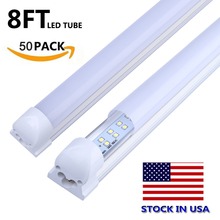 T8 8Foot Led Tube Light Bulbs 72W 8FT Led Shop Light Fixtures Double Row 2.4m Led Ceiling Light Frost Clear Cover 6000K 2024 - buy cheap