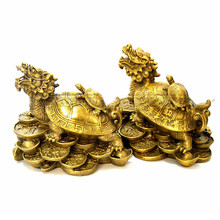 Feng-shui-tortuga de dragón de bronce de China, Estatua de la fortuna Artesanía de Metal Feng Shui, decoraciones para el hogar, regalo, artesanía de metal 2024 - compra barato