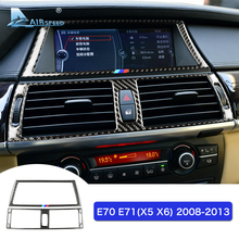 Airspeed for BMW X5 E70 Accessories E71 BMW X6 E71 Carbon Fiber Interior Trim Navigation Air Conditioning Outlet Frame Sticker 2024 - buy cheap
