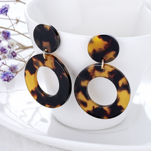 2020 New Vintage Round Acrylic Acetic Acid Drop Earring For Women Leopard print Statement Dangle Earring Wedding Jewelry Brincos 2024 - buy cheap