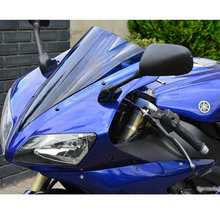 Лобовое стекло для мотоцикла с двойными пузырьками, ветровое стекло для Yamaha YZF-R1 2002 2003 YZF R1, черный прозрачный иридий 2024 - купить недорого