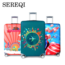 Чехол для багажа SEREQI сохраняет ваш Дорожный чемодан чистым и защищает 18-32 дюймов Чехол для багажа на колесиках 2024 - купить недорого