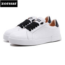 {Zorssar} Real cow leather summer Women flat platform Shoes Casual ladies Sneakers shoes Flats Loafers white Female Moccasins 2024 - buy cheap