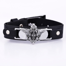 J Store Cosplay Black Butler Bracelets men Logo Fashion Anime Souvenir leather Punk Bracelets High Quality punk style 2024 - buy cheap