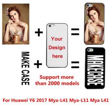 DIY Personalized custom photo name Customize printing your design picture cover case for Huawei Y6 2017 Mya-L41 Mya-L11 Mya L41 2024 - buy cheap