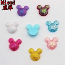 Micui 100PCS 12mm Cute Mouse Head flatback Acrylic Rhinestones crafts clothing Jewelry Accessories DIY decoration ZZ638 2024 - buy cheap