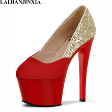 Laijianjinxy nueva moda sexy zapatos de tacón alto 17 CM tacones altos zapatos de plataforma de punta redonda zapatos de fiesta de boda para mujer 2024 - compra barato