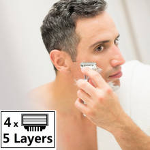 4pcs/lot High Quality Cassette Shaving Razor Blade for Men Face Shaving Razor Blades 5-Blade 2024 - buy cheap