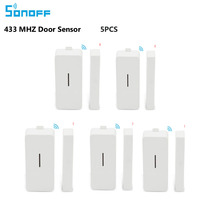 Sonoff DW1 5pcs Door Window Alarm Sensor Wireless Magnetic Door Detector Anti-Theft Alarm Smart Home Automation Security System 2024 - buy cheap