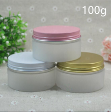 100g/ml White Frosted Lucifugal Refillable Plastic Empty Jar Bottle Gold Pink Aluminum Screw Lid Originales Cosmetic Cream Jars 2024 - buy cheap