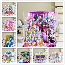 Новое поступление, одеяло Pripara Idol Time s с 3D принтом, мягкое одеяло, покрывало для дома/дивана/постельного белья, портативное дорожное покрывало для взрослых 2024 - купить недорого