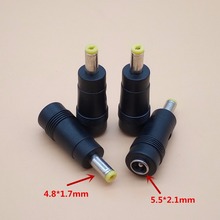 2pcs/lot DC Power Plug 5.5 x 2.1mm Female to 4.8x1.7 mm male Jack Adapter Connector 2024 - buy cheap