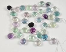 Unique Pearls jewellery Store Natural Seed Rainbow Fluorite Quartz Stone Gemstone Loose Beads One Full Strand 10x12mm LC3-0271 2024 - buy cheap