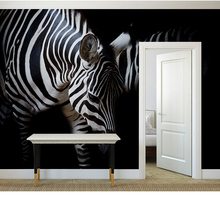 Bacaz Art Animal Zebra 3d Wall Mural Wallpaper Stickers Wall paper for Living room Sofa Background Decor 3d Animal Stickers 2024 - buy cheap