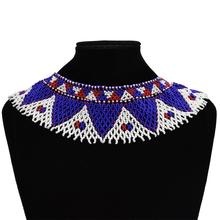 African Jewelry Resin Beaded collier Necklace Ethnic Big Collar Choker Statement Necklace for Women Tribal Bridal Wedding Party 2024 - buy cheap
