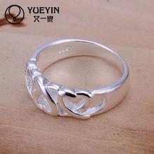 silver plated jewelry Fashion Ring Silver plated new design finger ring for lady bijoux women Wholesale 2024 - buy cheap