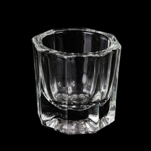 Высококачественная прозрачная стеклянная Хрустальная чашка для ногтевого дизайна, акриловая жидкость для хранения порошка, миниатюрная чаша для тарелок, искусство искусства женского маникюра 2024 - купить недорого