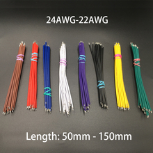 AWG24 AWG22 50mm 100mm 150mm Length 300V Red Black PVC Tinned Plate Solder Head Electrical Connect Copper Fly Jumper Wire Cable 2024 - buy cheap