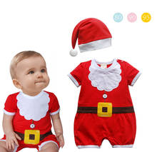 Christmas Clothes Baby Romper Santa Claus Clothes Newborn Baby Clothing Cotton Jumpsuit + Hat New Year Baby Costume 2024 - buy cheap